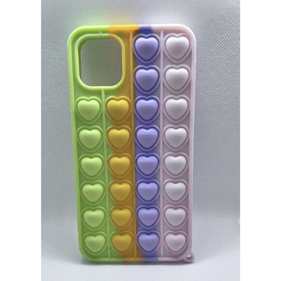 Pop It Phone Case iPhone 11 Pro Max Fidget Bubble Reliever Multicolor New - Picture 3 of 7